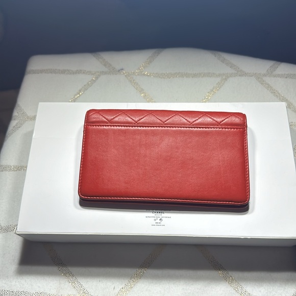 Fire red Chanel with silver hardware - Picture 2 of 8
